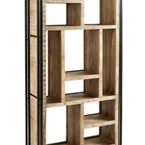 Book Shelf - Natural on Wood and Black - BS-3070