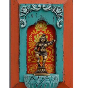 Glimps of Art (Jharokha) -  ORANGE AND BLUE - Size :9*6.1*2.5