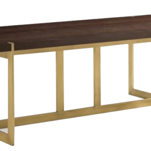 Dining Table - Golden on Iron and Brown on  wood - DT-7052