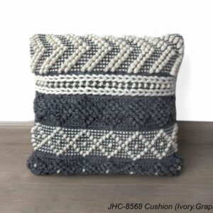 Cushion  JHC-8568  Ivory Graphite  18x18