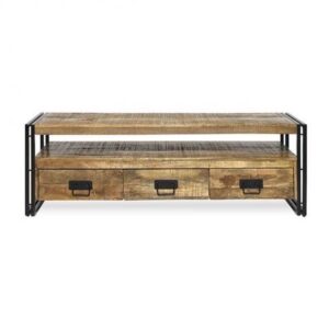 Solid wood TV Cabinet - Natural mango wood finish - NIPL10256