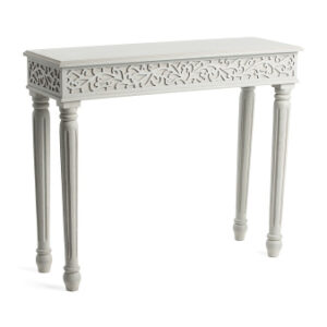 Beautiful carved console table - Whitewash finish - NIPL10623