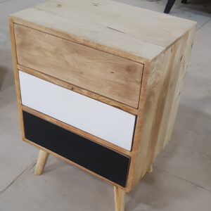Side table with colored drawers - Natural Mango wood - NIPL10801