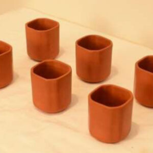 Earthern Utensils - CLAY SQUARE CUP SET 150 ML. - EBM131