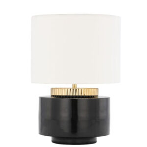 Wall Light Finish Black and Gold / White lamp shade - Size 14x14x18” -EBM6110