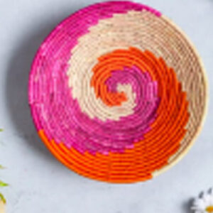 CJB2018-14 - Sabai Grass Basket Wall Décor Multi colour - 14 Inches