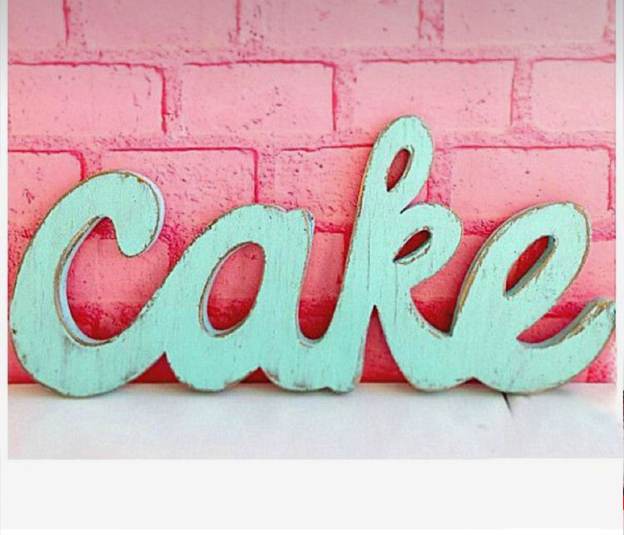 CAKE Wooden Cutouts - Rustic Green - Size 6 to 8'' - CJWC103