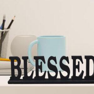 BLESSED Wooden Cutouts - Black - Size 6 to 8'' - CJWC108