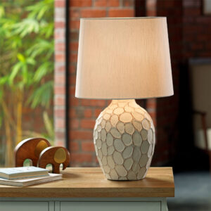 Pebble Pot Lamp With Shade- Ecomix - ECFNA2187