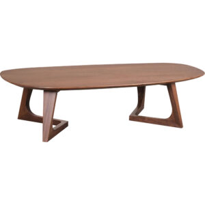 Modern acacia coffee table - Acacia Wood - Walnut Brown -  Size 105X68X38 Cms