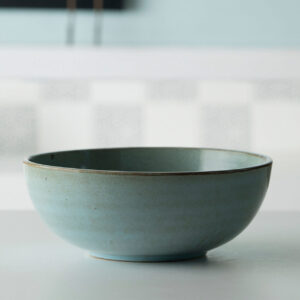 Aqua Rustic Ceramic Serving Bowl- Large - SWTEA0713