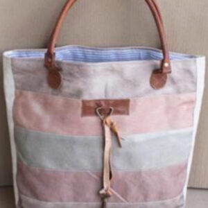 Canvas /leather Handbag Multi Colour Size 37X12X46 Inches - Article - BTC500