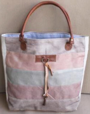 Canvas /leather Handbag Multi Colour Size 37X12X46 Inches - Article - BTC500